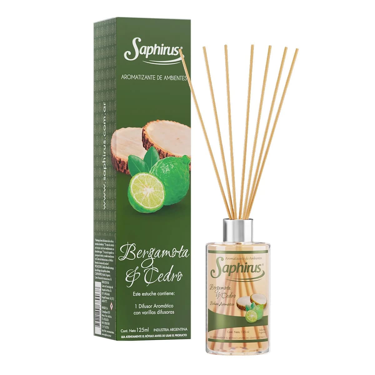 Bergamota y Cedro - Difusor - 125 ml