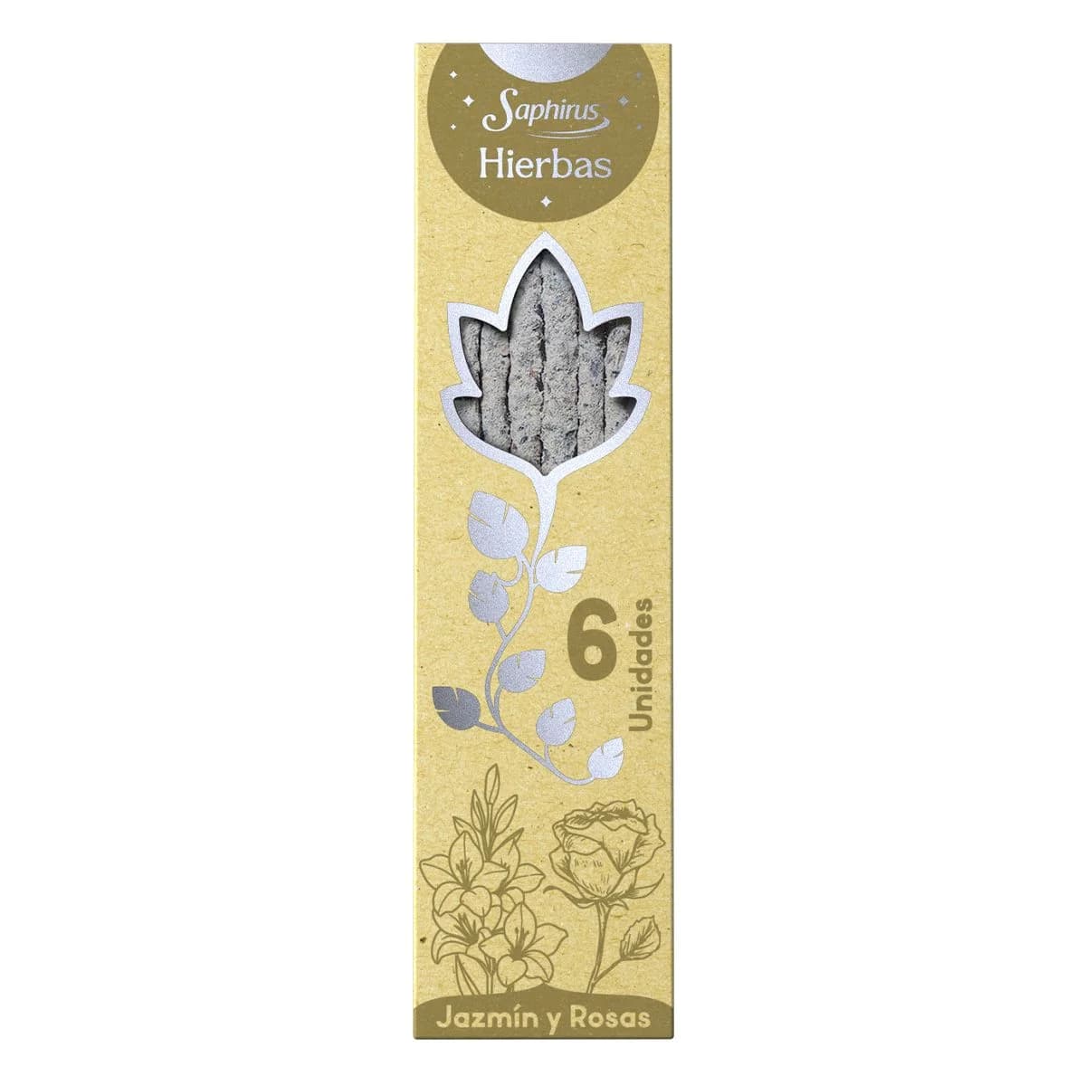 Jazmín y rosas - Sahumerios Hierbas - 6 varillas de 23cm